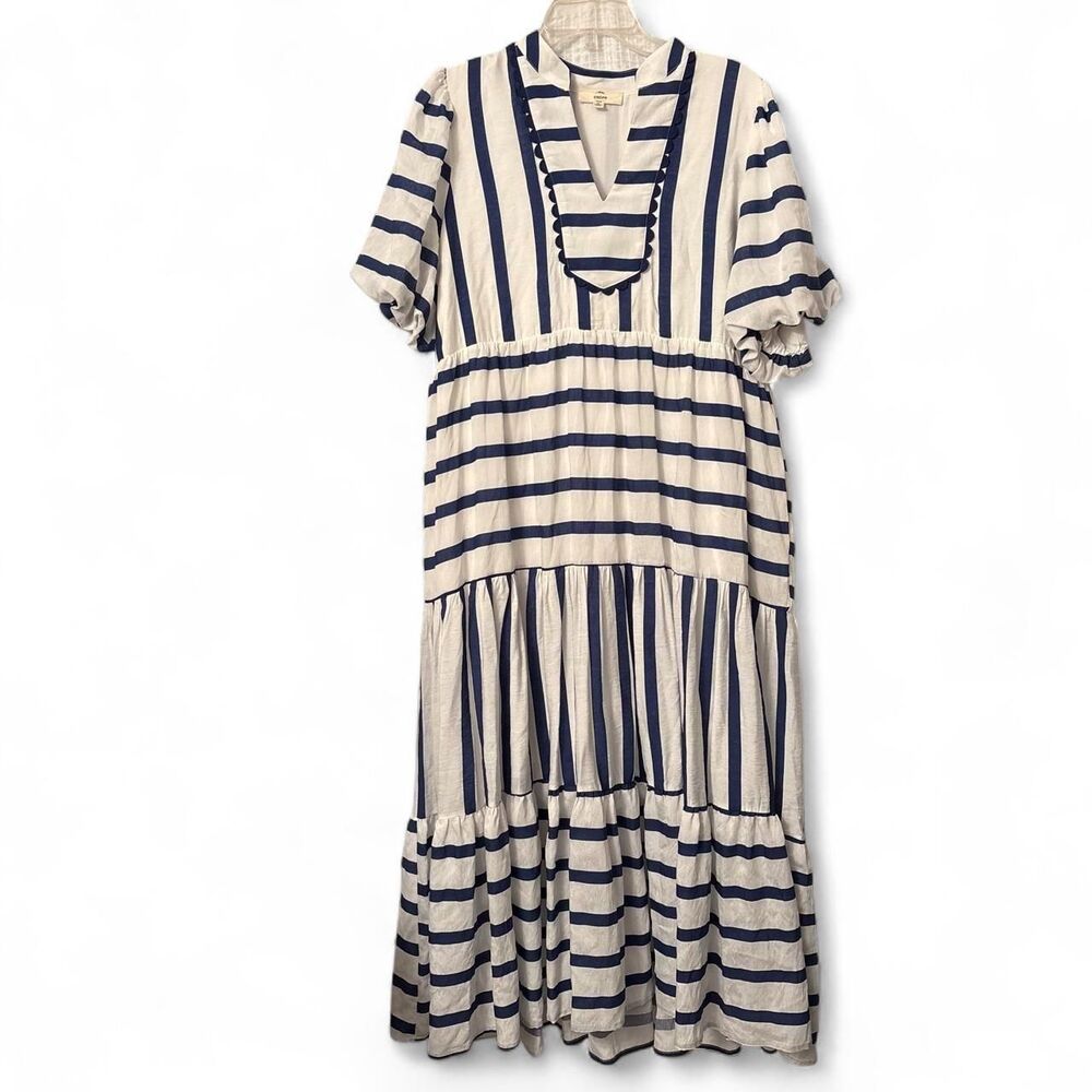 Entro Striped Women's Navy White Dress XL